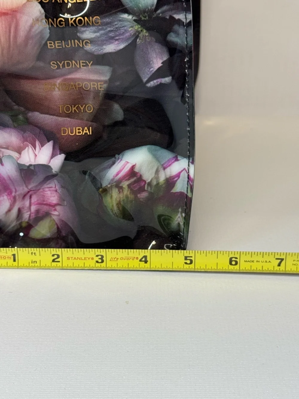 Ted Baker London Dark Floral PVC Shopper Tote Bag Black Handles
